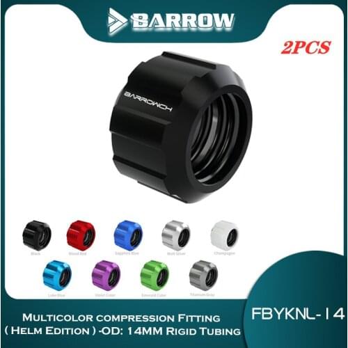 Barrowch 2PCS Water cooling Fitting For OD14/16MM Rigid Tubing For Hard Tube Fitting FBYKNL-14 16