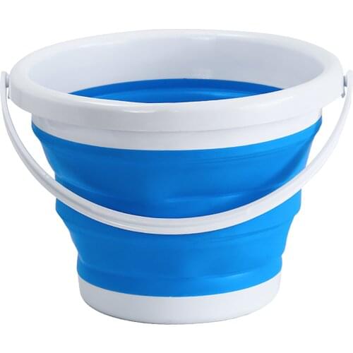 Foldable Bucket Car Wash Fishing Silicone Bucket Outdoor Fishing Supplies Square Bathroom Kitchen Camp Bucket