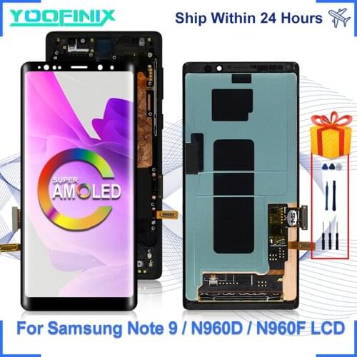 Super AMOLED For Samsung Galaxy Note9 LCD Touch Screen Digitizer Replacement Parts For SM-N960F/DS N960U Note 9 LCD Display
