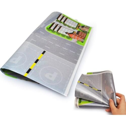 Waterproof 61*61cm Car Toy Playmat Simulation Toys City Road Map Parking Lot Playing Mat Portable Floor Games Not Includes Cars