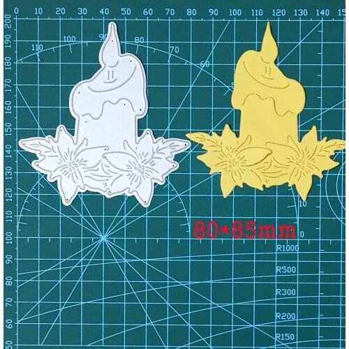 Burnning Candle Flower Metal Cutting Dies Stencils for diy Scrapbooking Photo Album Decorative Embossing Paper Card Crafts Die