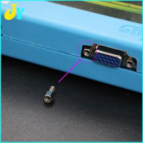 100pcs/ lot High Quality 4#-5+7 VGA Connector Screw Brass With Nickel Hex Standoff for arcade game parts