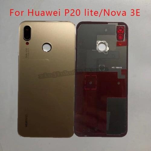 5.84 " Original Glass Battery Back For Huawei P20 lite Back Cover Case Replacement For Huawei Nova 3E Battery Housing Rear Cover