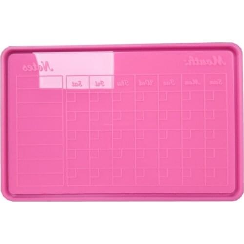 Calendar Recording Board Epoxy Resin Mold Fruit Tray Plate Coaster Silicone Mould Handmade DIY Crafts Casting Tool