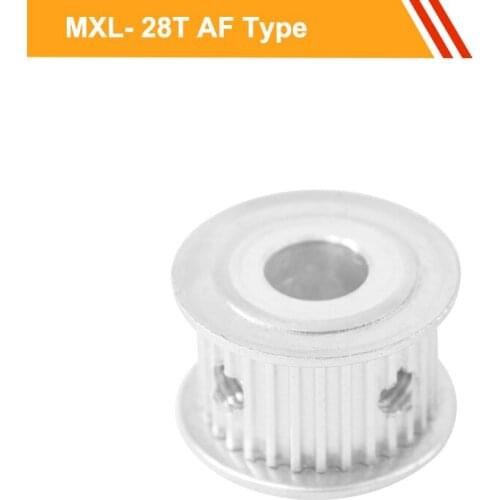 MXL 28T Timing Belt Pulley 7mm/11mm Belt Width MXL Type Transmission Pulley 5/6/6.35/7/8/10mm Bore Toothed Pulley Wheel