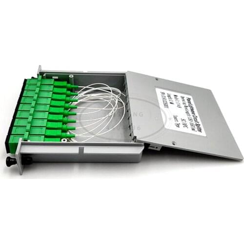 1 To 8 SC APC Inserting PLC Fiber Splitter 1 X 8 Single Mode