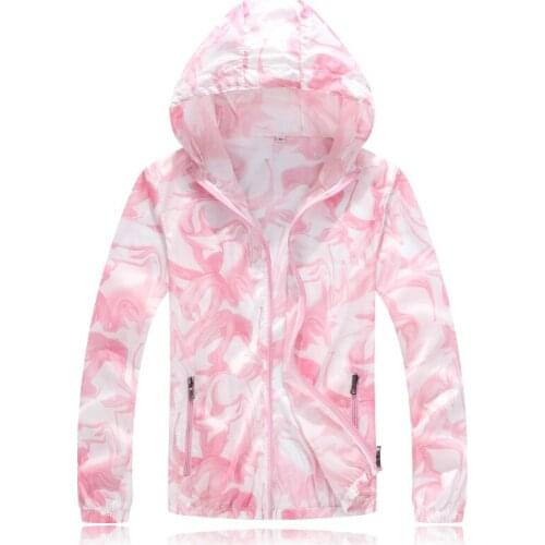 1PCS Thin Skin Sports Jacket Hooded Cardigan Quick Dry Sun Protection Ultrathin Gradient Print Running Jackets For unisex