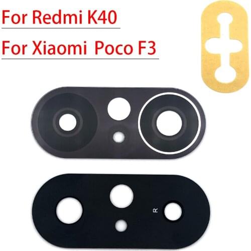 100PCS/Lot, Back Camera Glass Lens With Adhensive Sticker Replacement Parts For Xiaomi Poco F3 5G