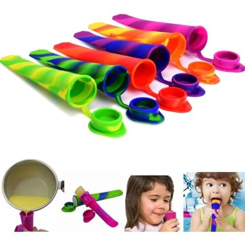 2pcs/set Summer Popsicle Maker Lolly Mould Kitchen DIY Food-Grade Silicone Frozen Ice Cream Pop Mold Kitchen Tool