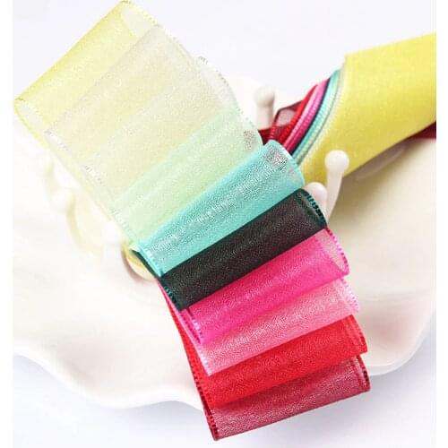 5 yards/roll Wedding Party DIY Decoration Gift packaging accessories Christmas silk ribbons lace fabric 6/16/25/38 mm