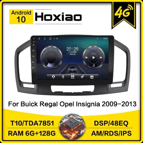 For 64G Android 10 For Buick Regal 2009 - 2013 Opel Insignia 1 2008-2013 Car Radio GPS AM RDS DSP IPS FM Multimedia Video Player