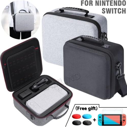 For Nintend Switch Deluxe Big Storage Carrying Bag NS Black Larger Capacity EVA Hard Case Cover for Nintendo Switch Game Console