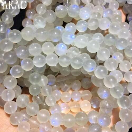 2bracelets approx7+-0.2mm 24-25beads AKAC natural moonstone bracelet wholesale
