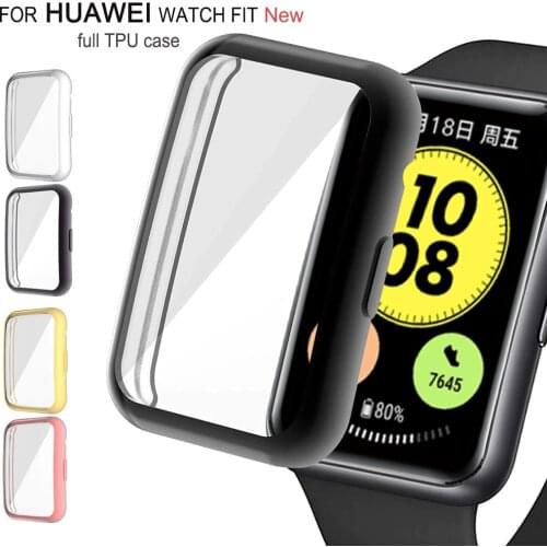 Plated Cover For Huawei Watch fit Case Smartwatch Accessories TPU Bumper All-Around Screen Protector Huawei Watch fit 2020 Case