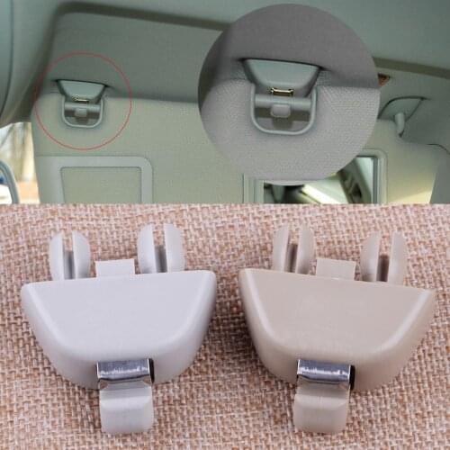 CITALL Car Interior Grey Beige Sun Visor Clip Hook Mount 4F0857561 Fit for Audi A6 C6 2004 2007 2008 2009 2010 2011