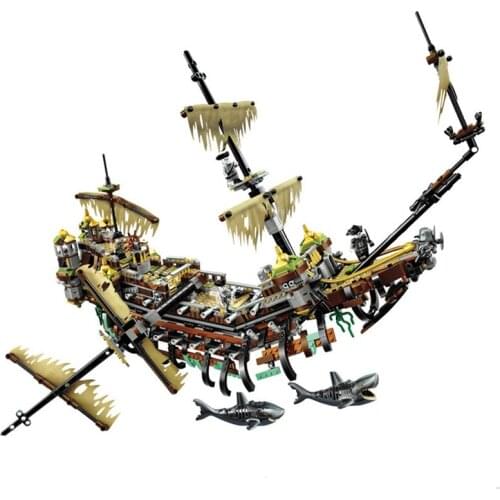 Friends Silent Mary Pirates of The Caribbean Movie Captain Jack City Model Building Block 71042 Bricks Toys Children Gift