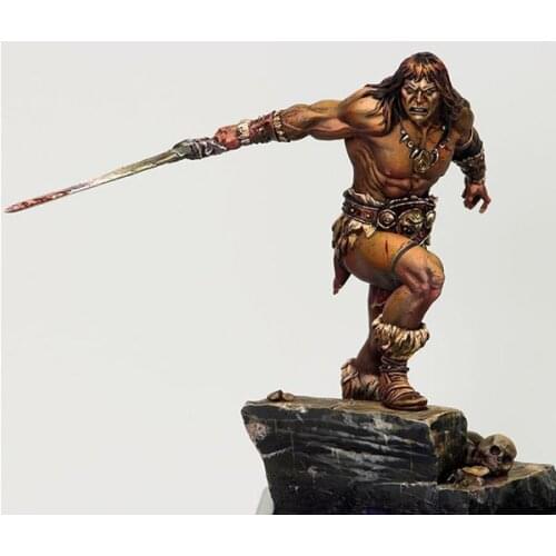 Resin Figure 1/24 75mm ancient man warrior stand with sword Model Unassambled Unpainted Figure Building Kit