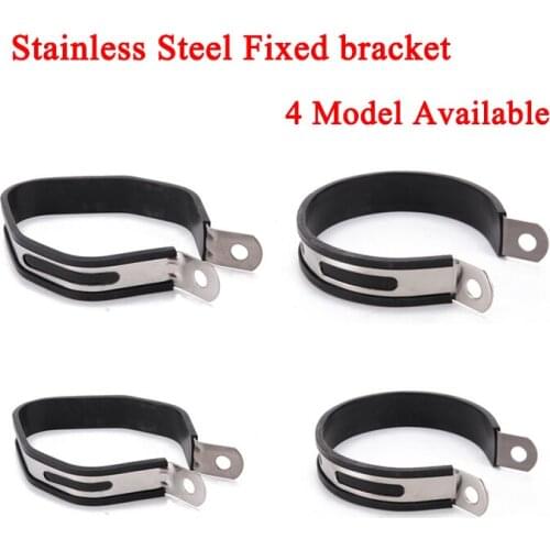 90mm 100mm 95mmx110mm 100mmx140mm Motorcycle Exhaust Pipe Escape Muffler Stainless Steel Fixed Clamp Fixed Ring Support Bracket