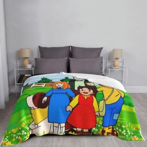 Heidi And Her Relatives In Front Of The Chalet. Throw Blanket Bedspread 90 Sofa Blanket Bedspreads For Bed Blankets And Diapers