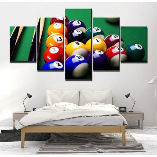 Canvas Painting 5 Pieces snooker Posters Modern Home Wall Decor Canvas Art HD Print Wall Pictures For Child Bedroom