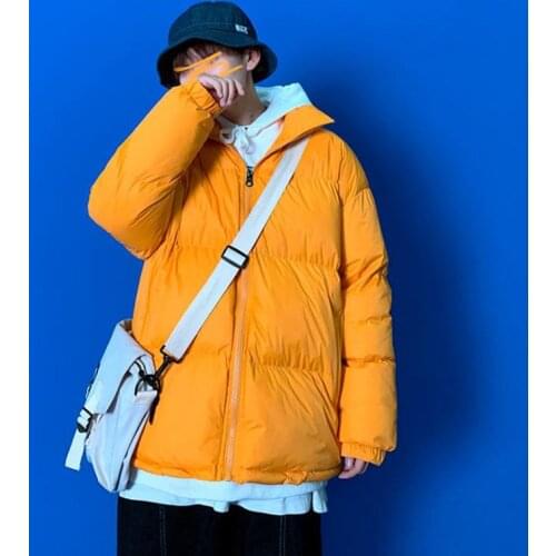 2021 Men Women Harajuku Colorful Bubble Coat Winter Jacket Mens Streetwear Hip Hop Parka Korean Clothes Thicken Bread Jackets