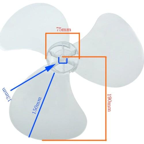 16 Inc 3 Acrylic Fan Blade for Electric Fan Blades Accessories Air conditioning For Home Use - 1x pcs