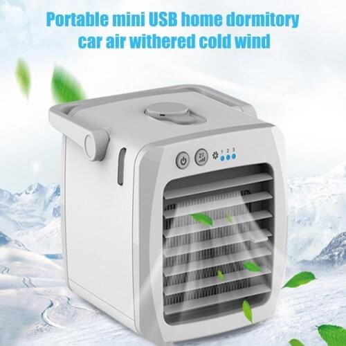 3-IN-1 Mini Portable Air Conditioner USB Personal Desktop Air Cooler Fan Cooler for Home Office Car Fan Air Conditioner Cooling