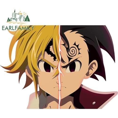 EARLFAMILY 13cm x 9.5cm for Seven deadly sins DIY Motorcycle car Stickers Vinyl material Window Trunk Decal Suitable for Vehicle