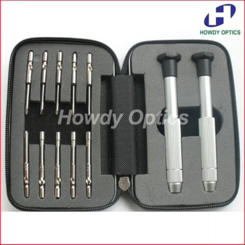 Mini Screwdriver Set Aluminum Case 6 Bits 4 Sleeves