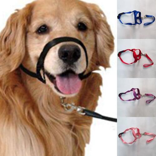 Newest Pet Dog Leader Belt Muzzle Padded Head Collar Adjustable No Pull Bite Straps Training Leash Dogs Safety Halter Harness