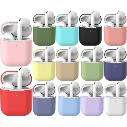 New Silicone Cases for Airpods1 2nd Luxury Protective Earphone Cover Case for Apple Airpods Case 1&2 Shockproof Sleeve