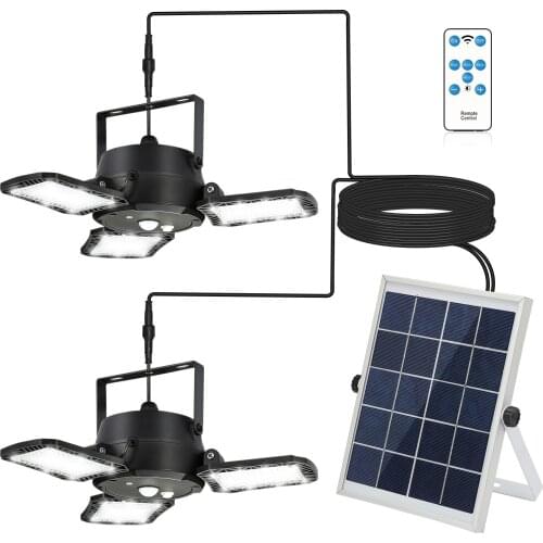 96LED*2 Large Angle lighting Solar Pendant Light Outdoor Indoor Solar Lamp With Cable Suitable For Courtyard, Garden, Indoor