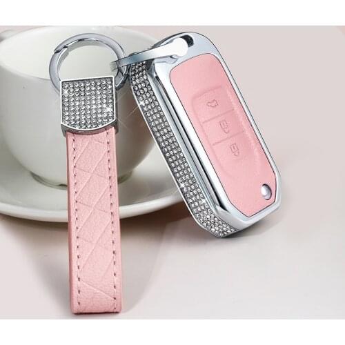 Luxury Diamond Car Key Case Cover For Honda Civic CR-V HR-V Accord Jade Crider Odyssey 2015- 2018 Remote Protector