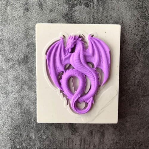 1Pcs DIY Dragon Silicone Mold Sugarcraft Cake Chocolate Decor Tools Baking Fondant Moulds Cake Soap Baking Tray 35
