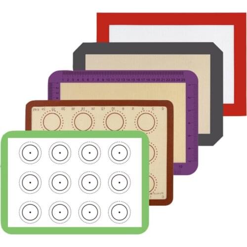 Macaron Silicone Baking Mat Pad Liner Carpet Non-stick Heat Resistant Oven Cooking Pizza Dough Rolling Pastry Tool Accessories