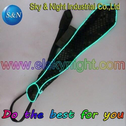 Grass green colour 2016 Fashion and Flashing EL tie with Mini controller 2PC for Any parties with Free shipping