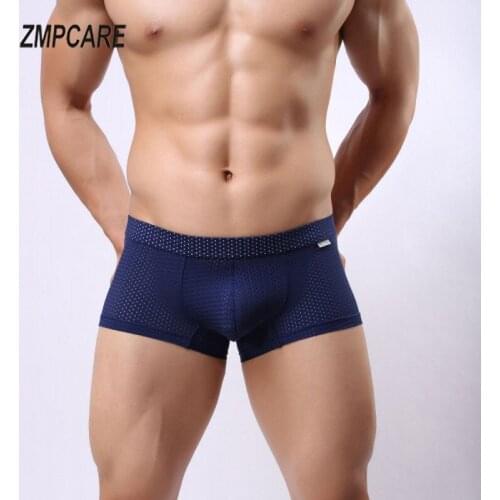 2020 Brave Peron Mesh boxershorts Sexy Underwear Men Boxers men Male Underpants cueca Man Panties Mens Trunks plus size boxer