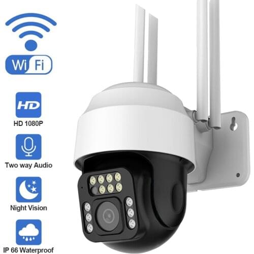 INQMEGA 1080P HD Outdoor Wifi PTZ IP camera 3 inch Mini 2MP Auto Tracking speed dome Camera Waterproof Full Color Cam Yoosee