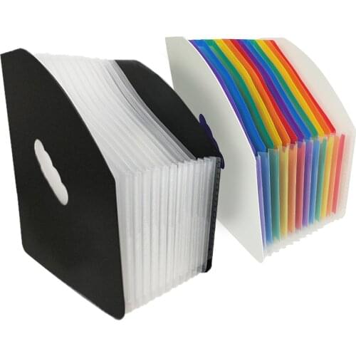 13-Pocket Vertical Expanding File Folder A4 Letter Size Desktop Document Organizer for School Ofiice