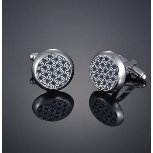 High Quality Round Shape Silver Color Shirts Cufflinks for Mens Luxury French Cuff Links Wedding Cuff Button Groomsmen Gifts