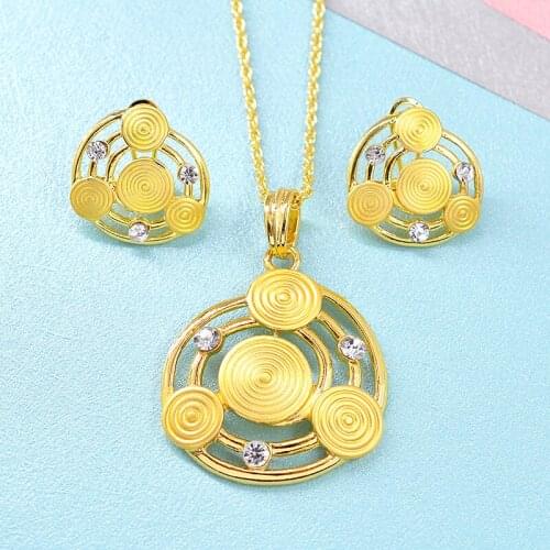 ZEA Dear Jewelry Triangle Jewelry Findings Hot Selling Jewelry Set For Women Earrings Necklace Pendant Ethnic Jewelry For Party