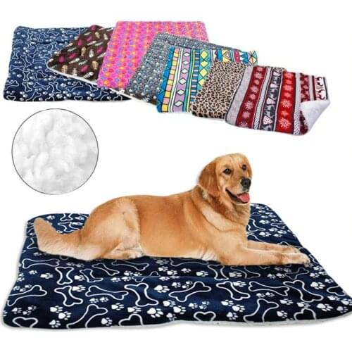 Winter Dog Bed Blanket Soft Fleece Pet Sleeping Bed Cover Mats Warm Sofa Cushion Mattress For Small Large Dogs Cats Cama Perro