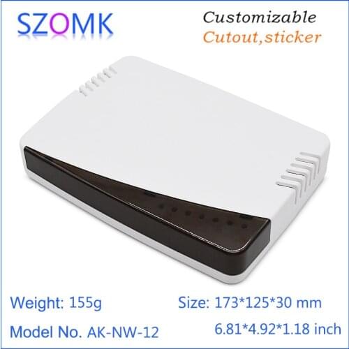 1 piece szomk plastic network enclosure 173*125*30mm, plastic box for electronics router enclosure plastic case device pcb boxes