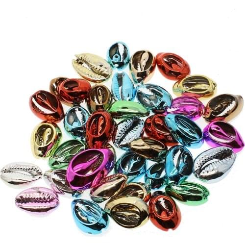 10pcs Delicate Natural Conch Shell Glamour Shiny Colorful Connector Jewelry Making Handmade DIY Bracelet Necklace Accessories