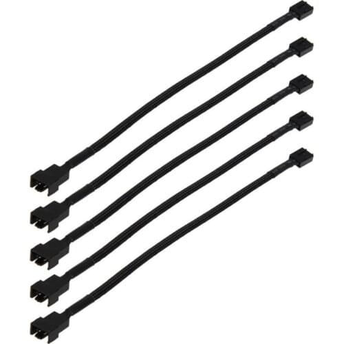 12in 5PCS 4 Pin PWM Connector Case Fan Extension Power Cable PC Computer Cooling System Accessory