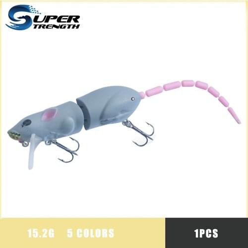 15.2g fishing lure pencil minnow hard lure sea bass Artificial Plastic Mouse Lure Swimbait Rat pike Fishing Tackle crankbait