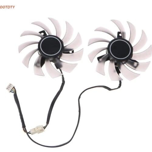 2Pcs 75MM PLD08010S12H 4Pin 12V 0.25A VGA Fan Graphics Card Cooling Fan for GTX 1050TI 6930 7850 GTX 550 750 770Ti Fan