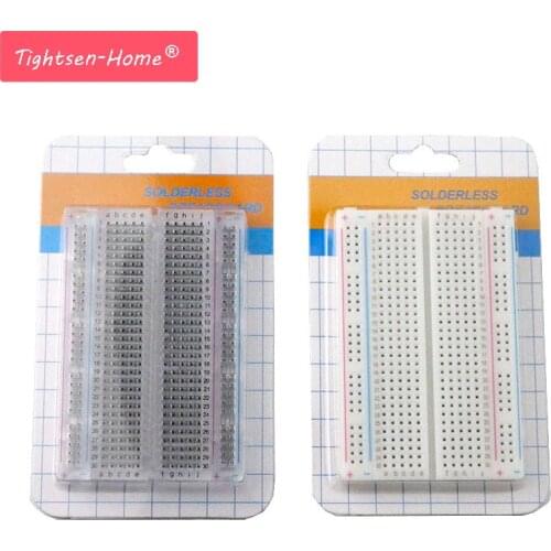 20PCS Mini bread board/breadboard 8.5cm x 5.5cm 400 holes Transparent/White DIY Electronic experimental Universal PCB Quality