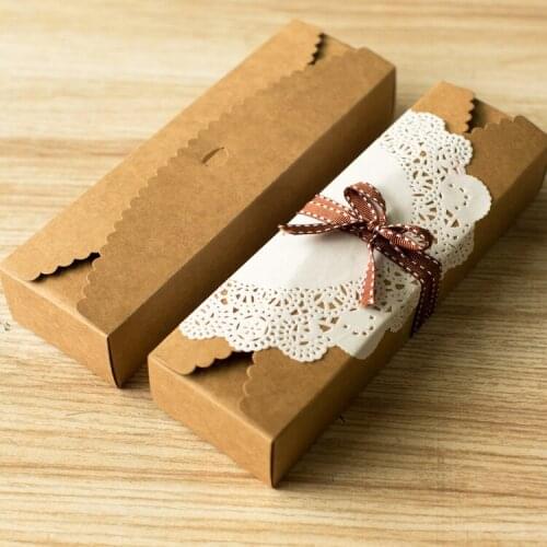 23*7*4CM Cardboard Box Macaron Packaging Kraft Paper gift Box Jewelry Cake Gift biscuits carton box cookies packaging