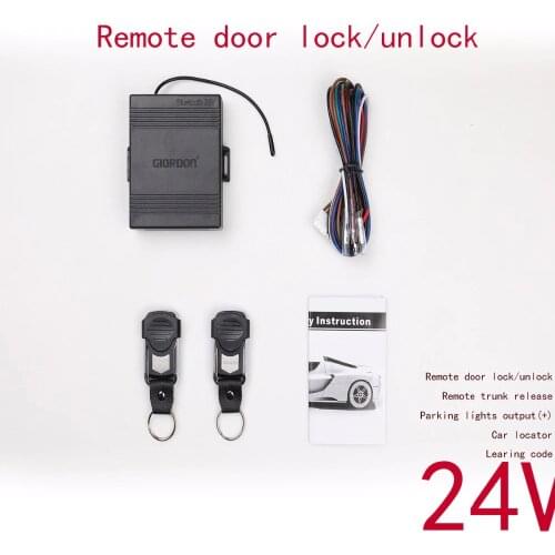 24V For Truck keyless entry central locking/unlock app remote control with car alarm system universal alarma auto For Skoda